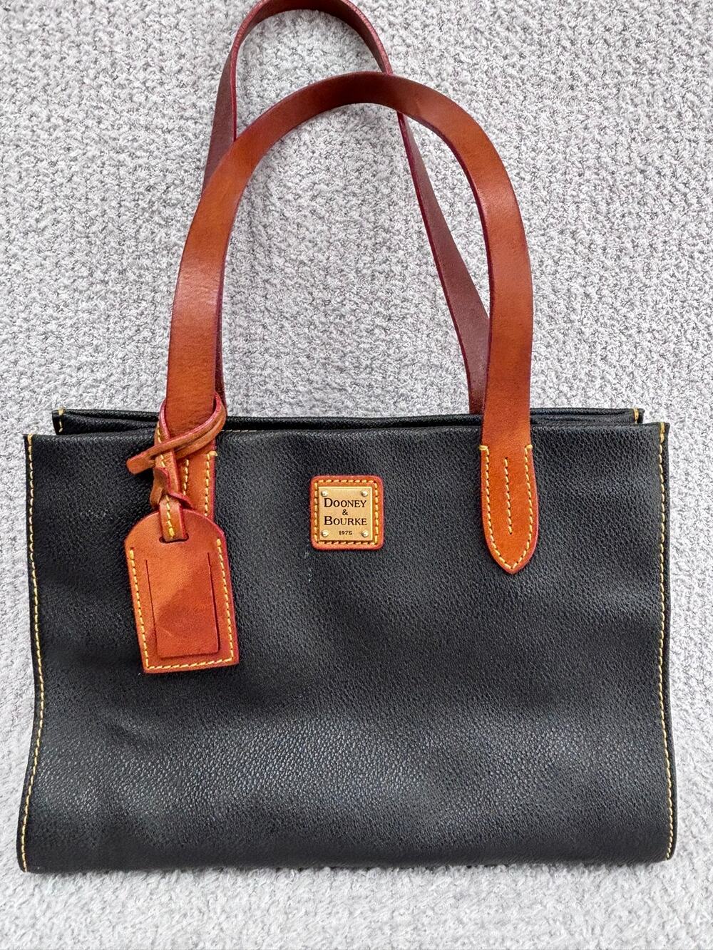 Dooney & Bourke Black Pebbled Leather Small Tote #81382